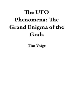 cover image of The UFO Phenomena